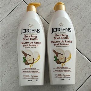 NEW 🆕 Lot of 2 Jergens Enriching Shea Butter Lotion for radiant skin